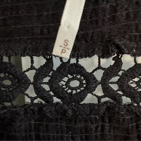 Free People Black Ruffled Embellished Long Sleeve Blouse - Picture 13 of 15